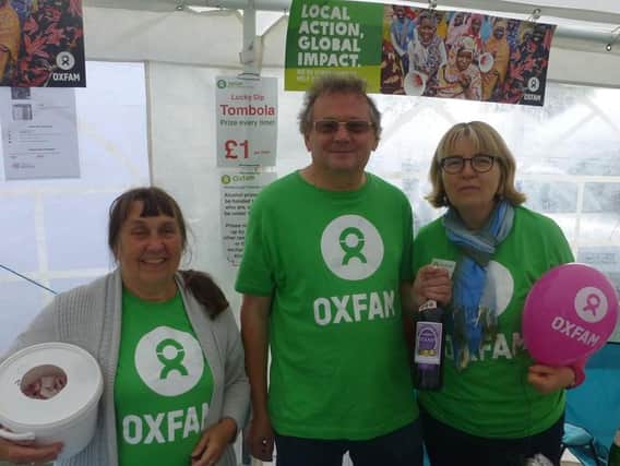 Jane White, John White and Judith Rout. Photo Credit: Harborough Friends of Oxfam