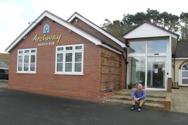 Alec Welton outside the Archway Health Hub