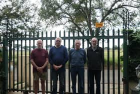 George Lathey, 79, Bill Lang, 72, Barry Jones, 66, and Dave Orme, 61, are holed up at a small tourist hotel in Gauteng Province 6,000 miles away.