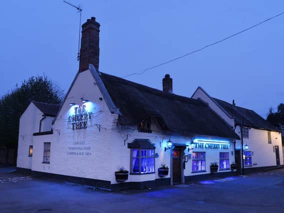 The Cherry Tree pub in Little Bowden have lit their pub blue in support of the NHS.
PICTURE: ANDREW CARPENTER