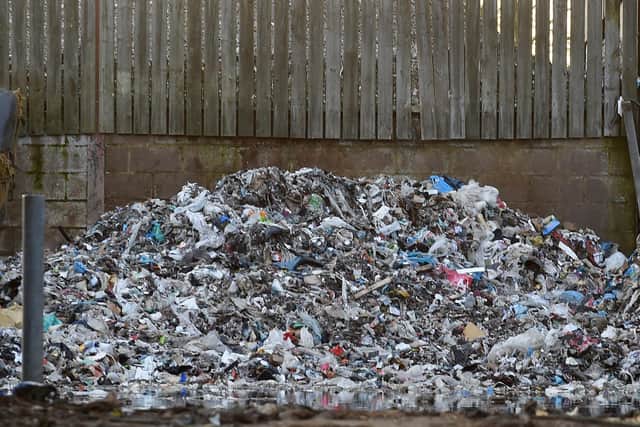 Waste dumped at farm outside Husbands Bosworth.
PICTURE: ANDREW CARPENTER