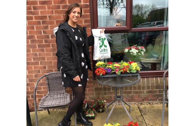 Lainie Whatsize is working withBroughton Astley Volunteer Group to sell and hand out plants and flowers.