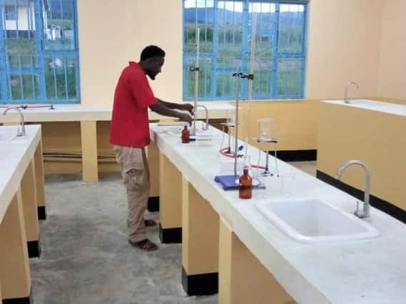 The new science laboratory at Oldonyowas Secondary School.