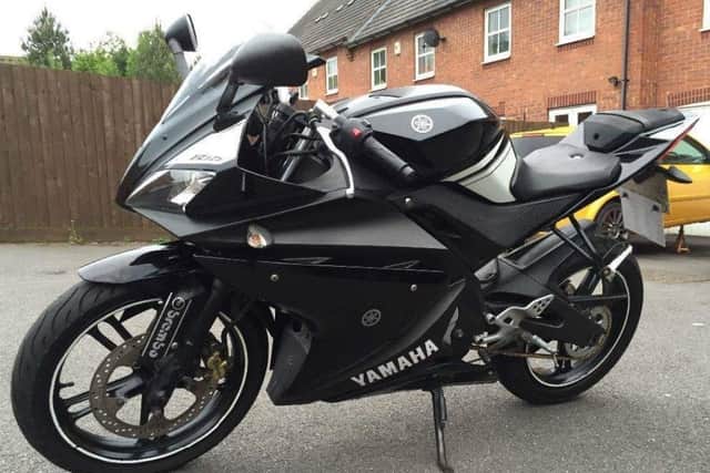 Arron Manchester's motorbike, which was stolen.