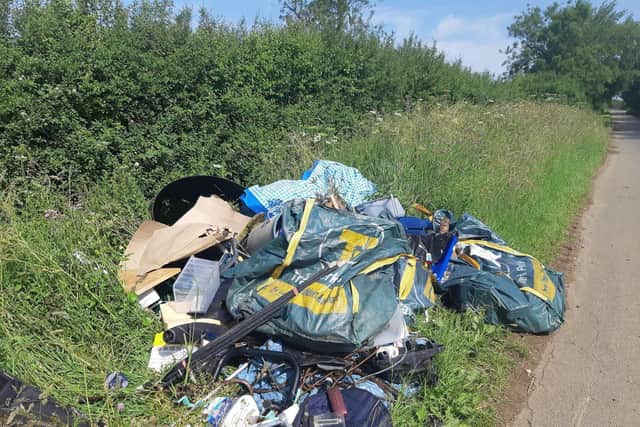 Flytipping at Tugby.