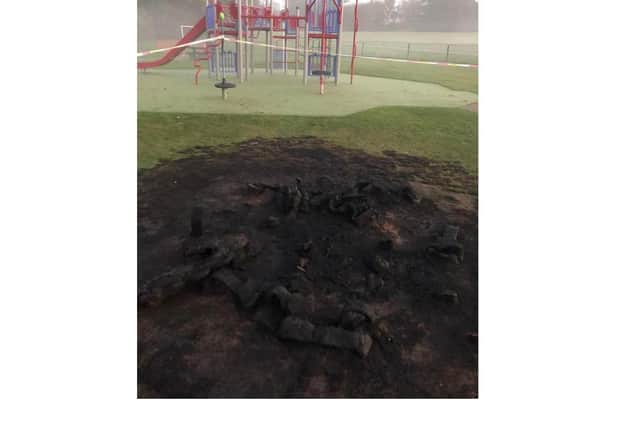 Cllr King is issuing his powerful warning as police hunt the “moronic” vandals who carried out the late-night arson attack in a children’s playground at Warwick Park in Kibworth Beauchamp.
