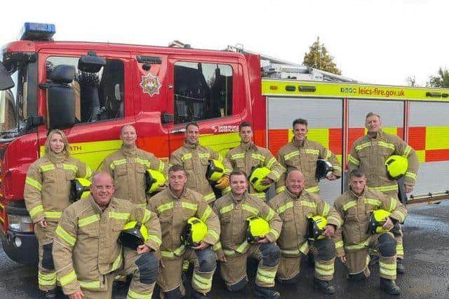 Firefighters from Kibworth have almost tripled their fundraising target for charity after climbing Mount Snowdon in their full kit.