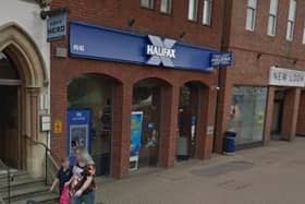 The Halifax bank on The Square closed yesterday (Monday) after Harborough district councillors led by Cllr Phil Knowles battled in vain to save it. Photo: Google Street View.