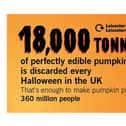 Up to 15 million pumpkins are binned in the UK every Halloween.