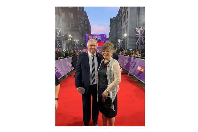 Inspirational husband and wife team Andy and Sally Anderson at the Pride of Britain Awards.