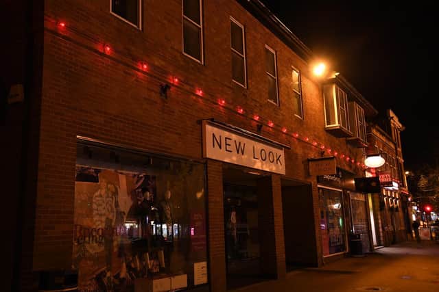 Other shop fronts on The Square as well as Harborough District Council’s Symington Building on Adam and Eve Street are also being illuminated in red to showcase this week’s special Remembrance events.