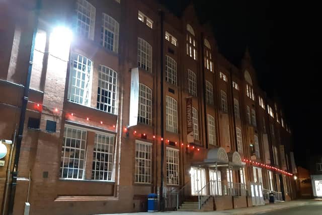 Harborough District Council’s Symington Building on Adam and Eve Street is being illuminated in red to showcase this week’s special Remembrance events