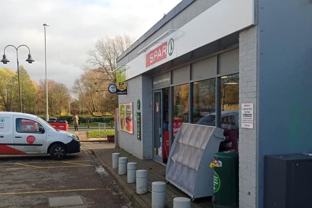 The two masked men went in to the busy Spar shop on Coventry Road at about 7.50pm, Leicestershire Police said this afternoon.