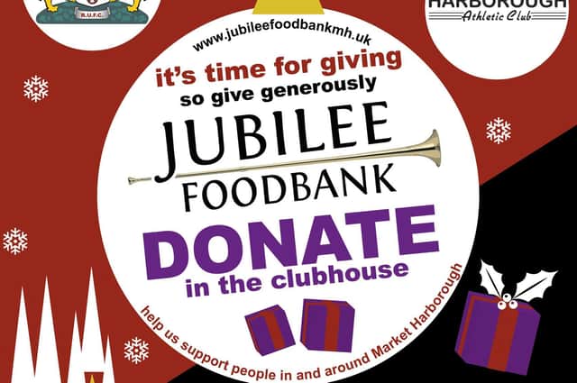 Market Harborough Rugby Union Football Club on Northampton Road is banding together with Harborough Athletic Club to support the Jubilee Foodbank.