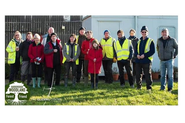 An army of 60 volunteers have helped to plant about 4,500 trees at Husbands Bosworth Gliding Centre (photo by Gary Gouws at the Gliding Centre).