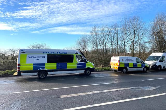 A team of at least 10 officers are now searching fields, undergrowth and hedgerows in Misterton, near Lutterworth, after the attack in the early hours of Sunday (January 16).