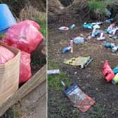 Roadside fly-tippers have struck twice either side of the Leicestershire-Northamptonshire border on the southern edge of Market Harborough.