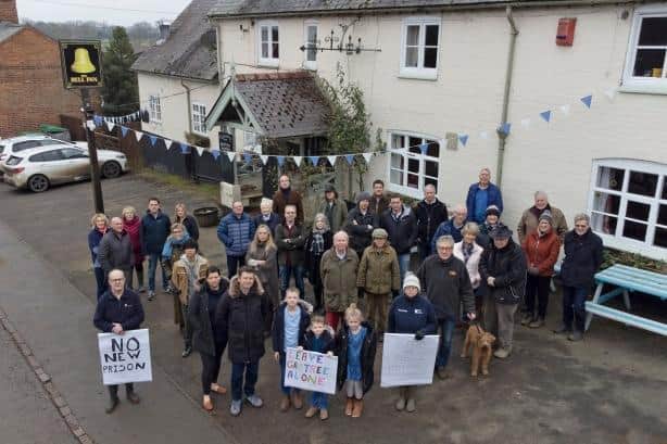 Villagers in nearby Gumley have joined the protest against the new prison.