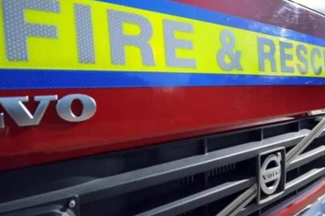 Firefighters were called out to tackle a late-night bonfire blazing “out of control” in a village near Market Harborough.