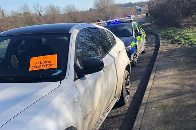 This car was seized by police after the motorist was stopped by officers in Harborough district – and they shouldn’t have been driving.