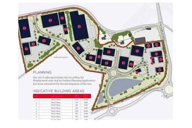 An outline planning application for the 33-acre Wellington Business Park on an historic wartime RAF bomber base has been submitted to Harborough District Council.