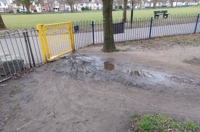 Urgent improvements are to be carried out to the popular children’s playground in a Market Harborough park after it’s become waterlogged and muddy.