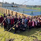 Youngsters from Church Langton Primary and Market Harborough C of E teamd up to back the bold eco scheme at Robert Smyth Academy on Burnmill Road.