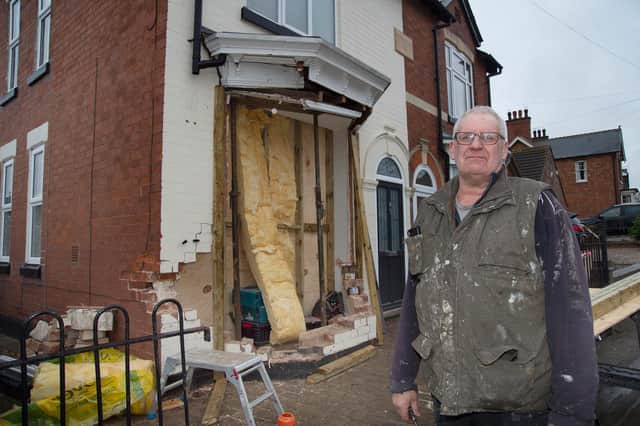 Chris Yorston outside his Fleckney home after the truck was removed.
PICTURE: ANDREW CARPENTER