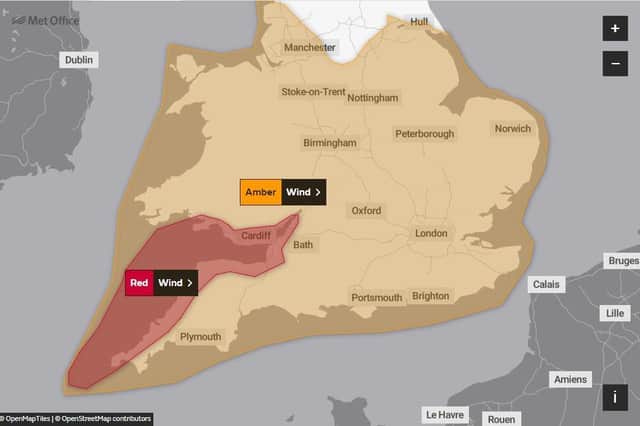 The Harborough district, and much of the Midlands and south of England, has been issued an Amber weather warning by the Met Office.