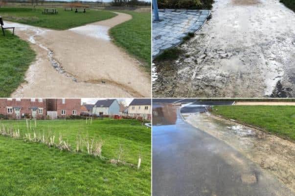 Frustrated families on the 50-home Hursley Park scheme in Great Bowden have been battling for three years to get the problems on their popular country park tackled head on. Gravel paths which should have been made from tarmac are now breaking up on the 20-acre site off Welham Road – making it very tough for people in wheelchairs as well as people pushing prams and wheelchairs to get around.