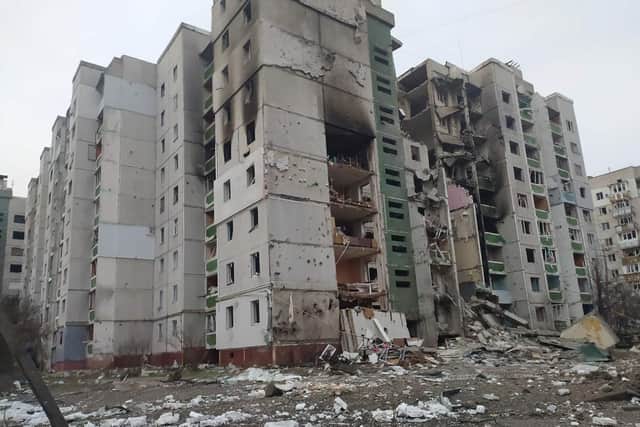 The bombing continues to cause destruction in Ukraine