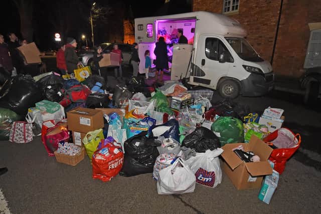 People from all over the Market Harborough area handed over an incredible 10 tonnes of aid at collections in Great Bowden and Haselbech last week.