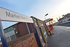 Rail chiefs have apologised to angry residents woken up by loud banging as the main railway line is electrified in Market Harborough.