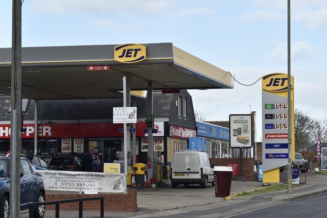PetrolPrices.com shows JET at Werrington is charging 152.9p
for petrol (price recorded as of 11 March) and 163.9p for diesel (price recorded as of 11 March).