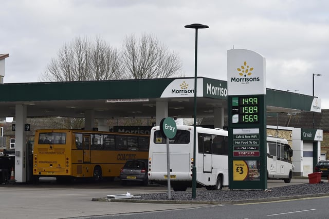 PetrolPrices.com shows Morrisons in Lincoln Road is charging 151.9p for petrol (price recorded as of 11 March) and 163.9p for diesel (price recorded as of 11 March).