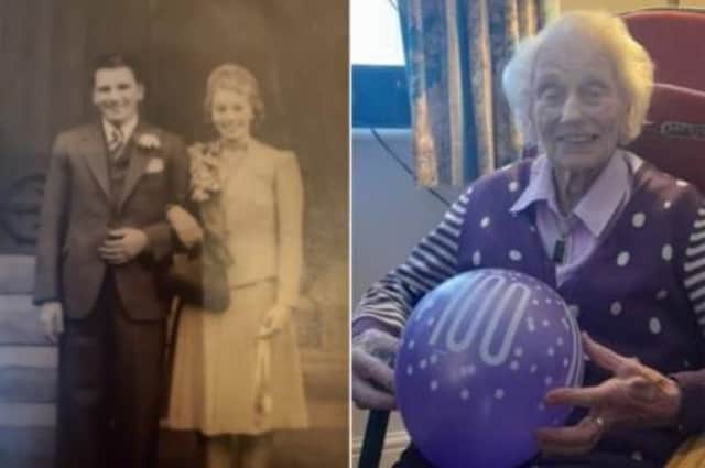 Betty Davis celebrated her 101th birthday on Saturday March 19. The other photo show her on her wedding day with her late husband, Lawrence Davis.