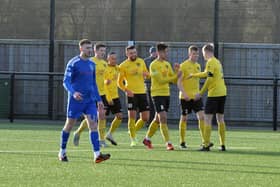 The Harborough Town players are gearing up for a huge top-of-the-table clash with Hinckley Leicester Road this weekend