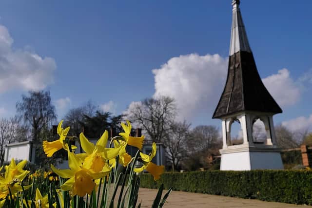 Welland Park in Market Harborough has rarely looked blooming lovelier as bright sunshine shone down today.