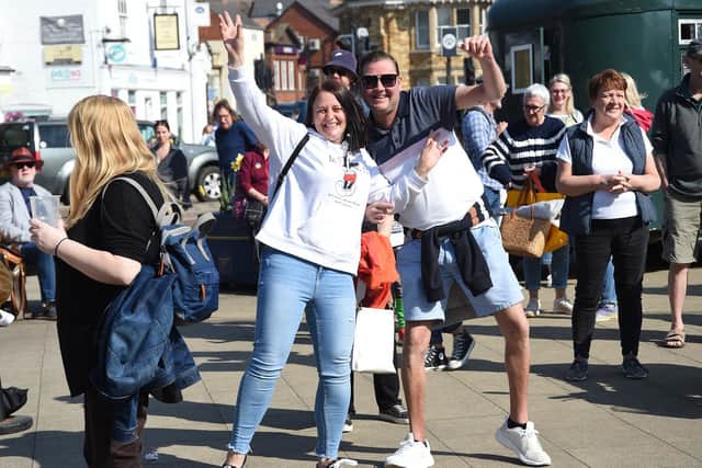 Enjoying the sun on the Square.
PICTURE: ANDREW CARPENTER