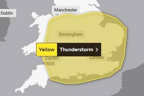 The Met Office has issued a yellow (thunderstorm) weather warning for Leicestershire tomorrow (Thursday June 23).