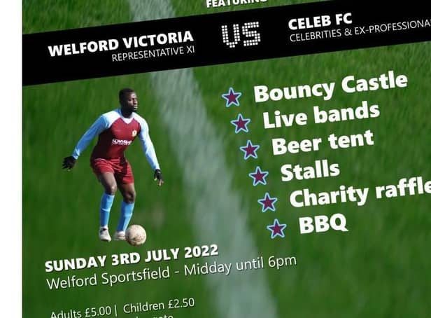 A charity football match supporting three top charities is going ahead near Market Harborough on Sunday (July 3).