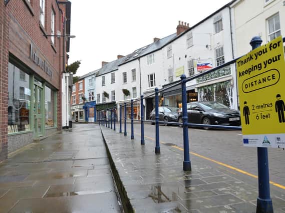 Sign of the times...Deserted streets during the start of the third lockdown in Market Harborough. These streets are now reopening as we ease out of lockdown.
PICTURE: ANDREW CARPENTER