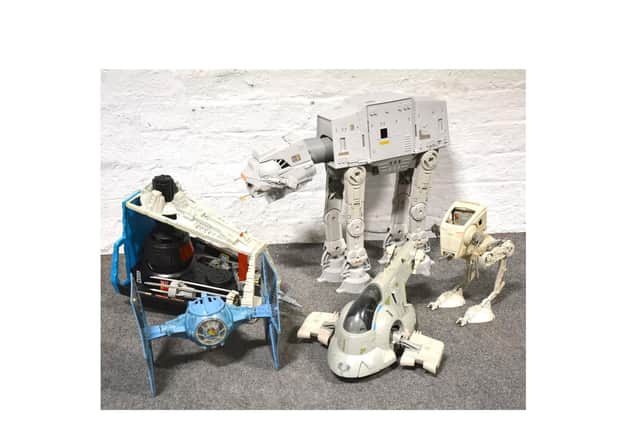 The Star Wars vehicles sold for £360.