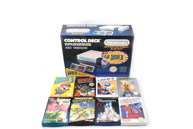 The Nintendo Entertainment System Nes gaming console sold for £360