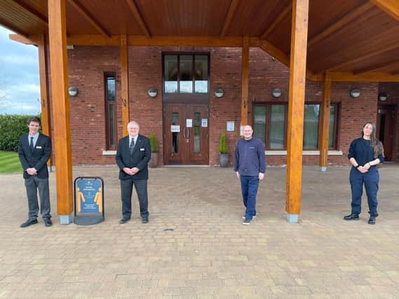 Staff at Great Glen Crematorium are saluting NHS fundraising legend Captain Sir Tom Moore – by raising money to boost his charity.