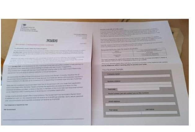 Companies nationwide are getting bogus letters telling them to buy air purifiers to comply with Covid-19 rules.