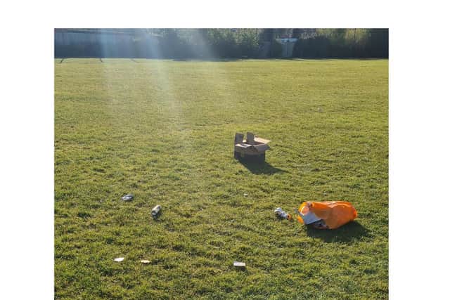 A grassroots children’s football club in Market Harborough has slammed youths repeatedly scattering rubbish – including broken glass – all over their pitches.