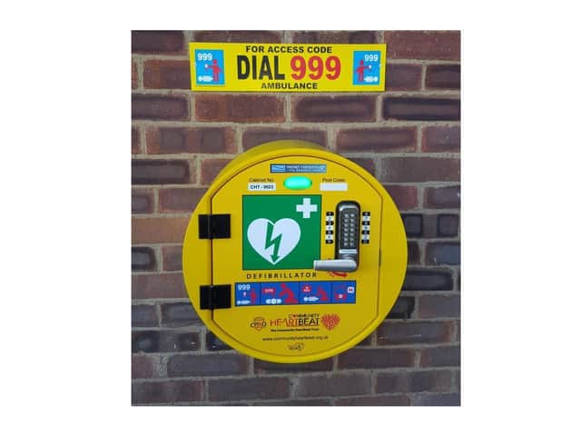 A top national charity is imploring people and businesses to help support lifesaving defibrillators in Market Harborough.