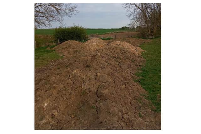 Fly-tippers have dumped a load of waste in a beautiful meadow near Market Harborough.