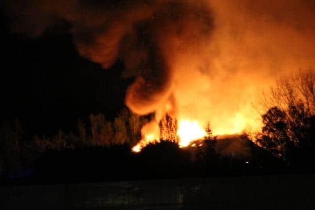 There is a major fire at Lutterworth Golf Club this evening (Saturday May 1). Photo by Jack Millen.